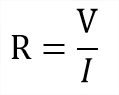 Fórmula ley de Ohm R